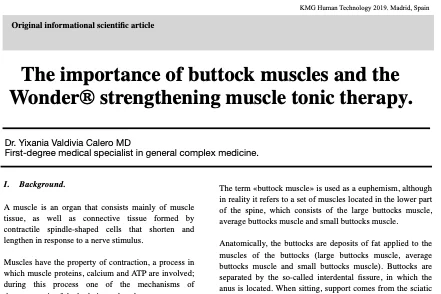 The importance of buttock muscles and the Wonder® strengthening muscle tonic therapy